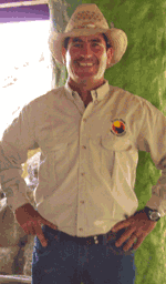 ADEMAR SALAS - Ademar has been with us since our early days in 1996. When you ask Ademar since when has he been riding - the answer will be "Since I was born"... His father was a professional horsebreeder and trainer and started to feed this love for horses and horsecare on to Ademar since before he could walk. Having been a rancher, horsebreeder and trainer himself, this has allowed Ademar to have developed his own horse training tecniques and quite a natural horsemanship which keeps marvelling riders from around the globe. Ademar ensures that only the finest and adequately schooled horses are ridden, so the fact that our horses have such reputation for being strong, responsive, agile, surefooted and a pleasure to ride is no coincidence at all !!  